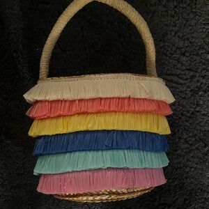 Meri Meri summer straw bag - in beautiful condition! Perfect for summer vacay!